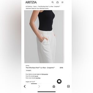NWOTS Aritzia The Effortless Pant™ Lo-Rise - Crepette™ Sz 10